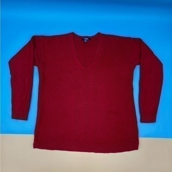 CHAPS V-neck Sweater - Picture 1 of 4